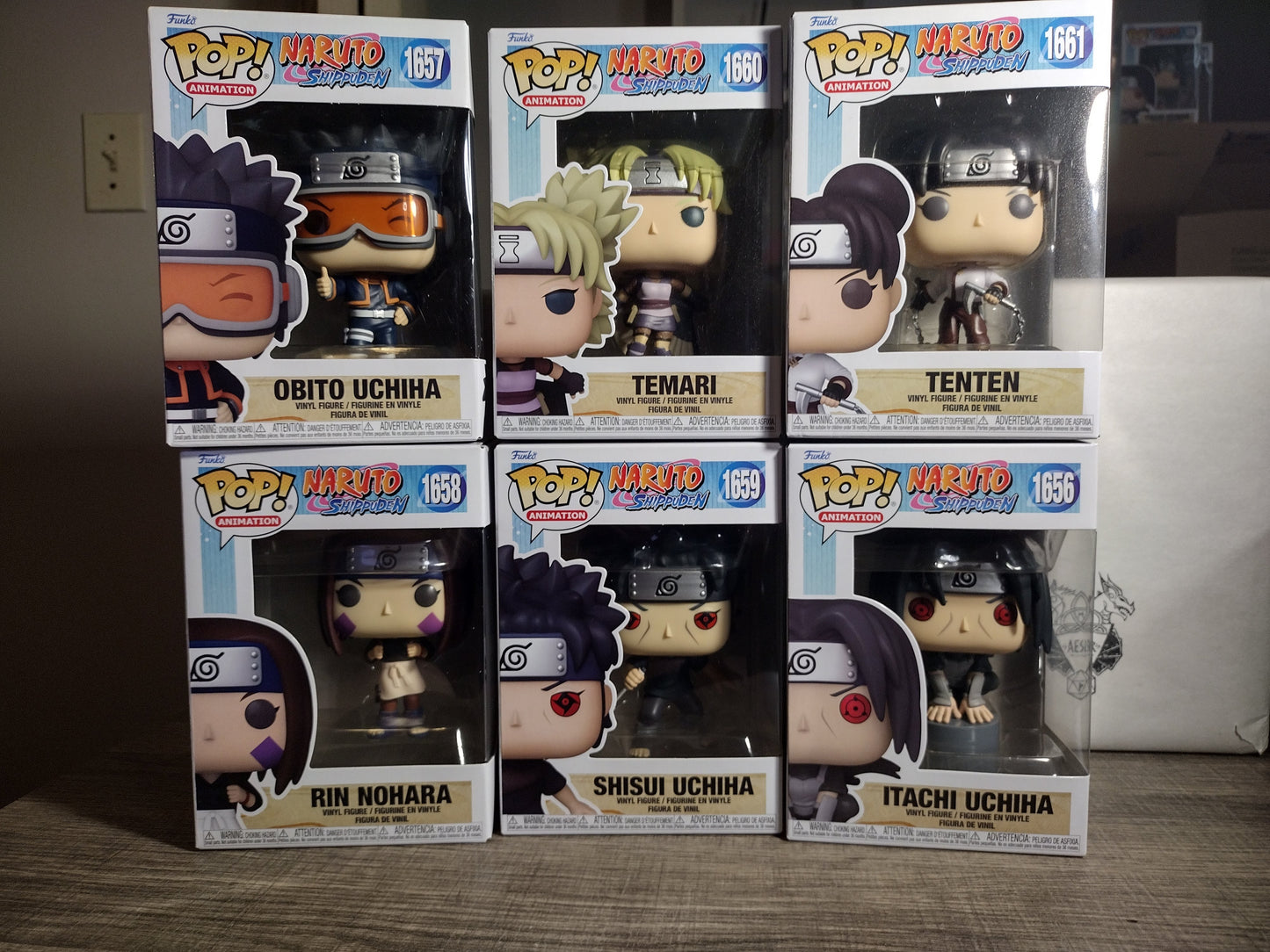 Naruto Shippuden funko pop! #1656-#1661 ships with protector