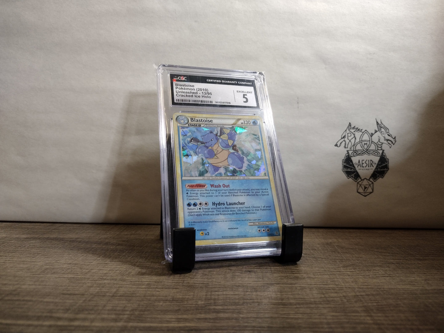 Unleashed 13/95 Cracked ice holo blastoise CGC 5