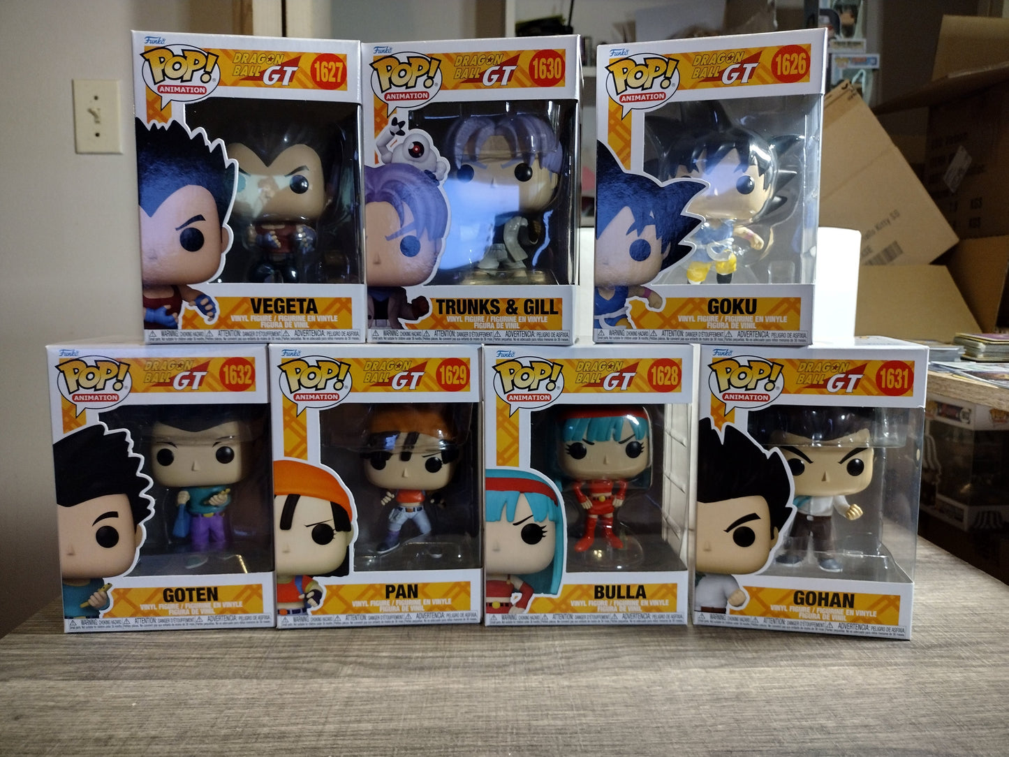 Dragonball GT 7 funko pop set #1626-#1632 ships with protectors